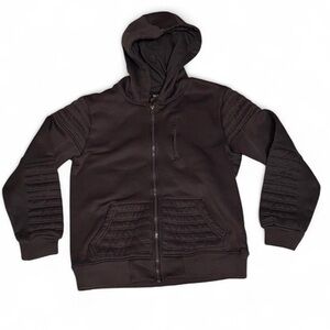 Women’s MJC Collection Black Quilted Hoodie Sweater